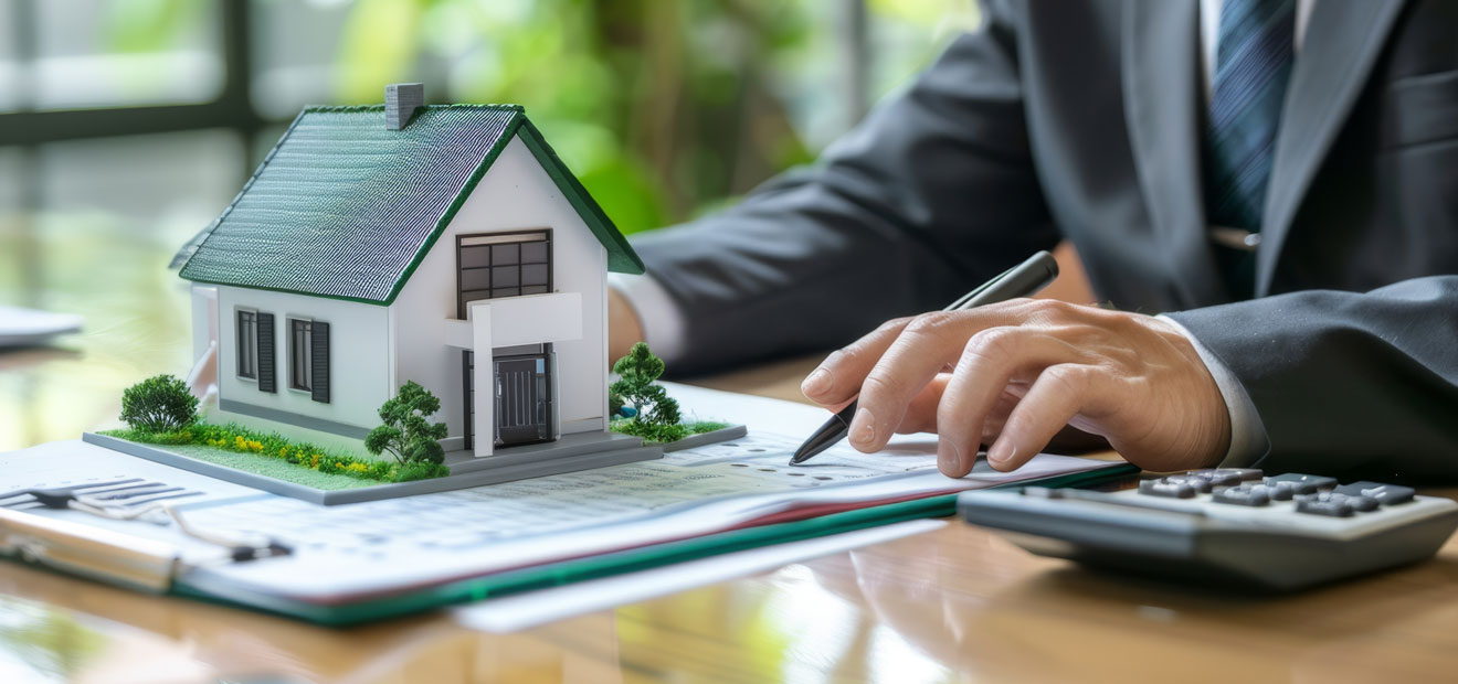 Des documents d'offre de prêt immobilier posés sur une table, avec une loupe sur la ligne TAEG